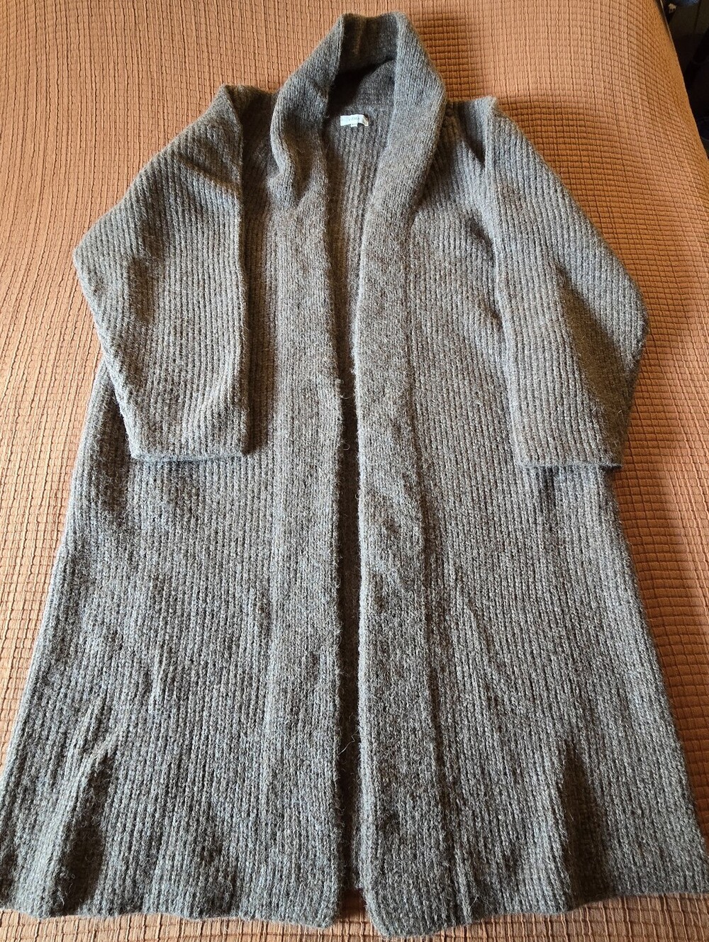 OZMA - Sloan Duster, Alpaca Blend, Barc - Picture 3 of 6